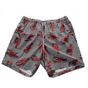 Rainforest Men's Swim Shorts with Lobster Print, Size S